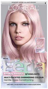 Feria smokey pink hair color by L'Oreal via ulta.com